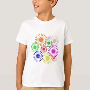 T-shirt Explosion de fleurs en détresse
