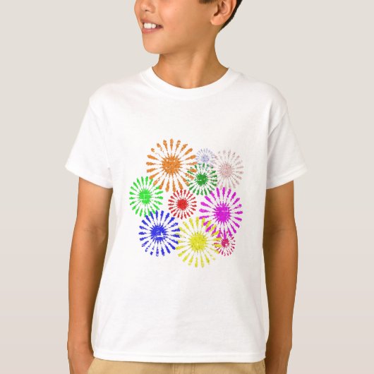 T-shirt Explosion de fleurs en détresse (Devant)
