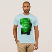 T-shirt Explosion de Galaxie Vert Citron (Devant entier)