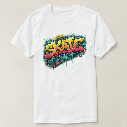 T-shirt Explosion de graffiti de skate (Design devant)