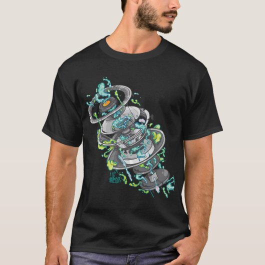 T-shirt Explosion de musique basse (Devant)
