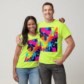 T-shirt Explosion de peinture néon (Unisexe)