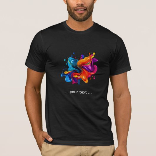 T-shirt explosion de taches de peinture (Devant)