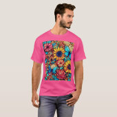 T-shirt Explosion florale vibrante par Doodle (Devant entier)