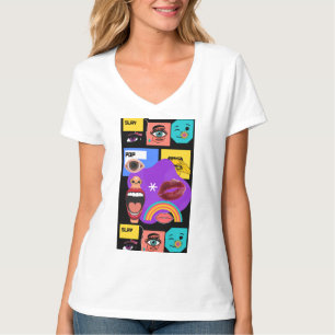 T-shirt Explosion Pop Art Audacieuse de Style Comic Rétro