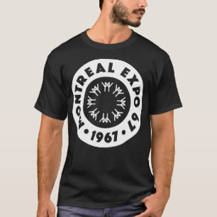 T-shirt Expo 67 Mondes Montréal Fair Circle Blanc