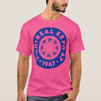 T-shirt Expo 67 Mondes Montréal Fair Circle Blue