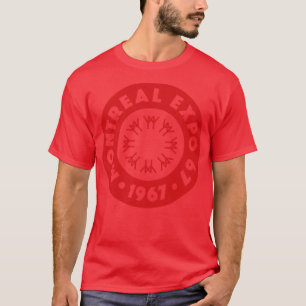T-shirt Expo 67 Mondes Montréal Fair Circle Rouge