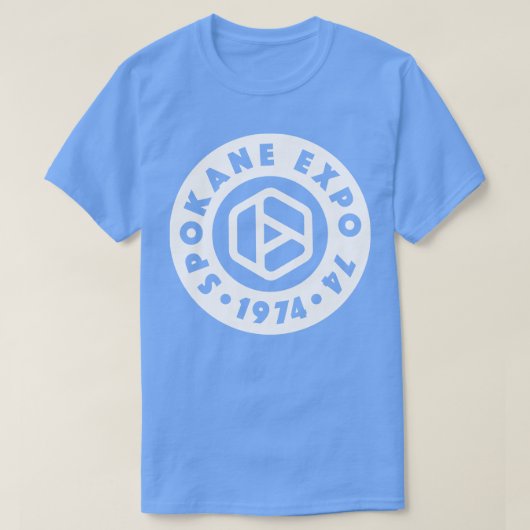 T-shirt Expo 74 Worlds Spokane Fair Circle Blanc (Design devant)