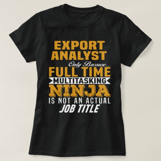 T-shirt Exporter analyste (Design devant)