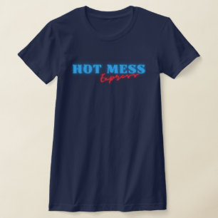 T-shirt Express Blue Hot Mess