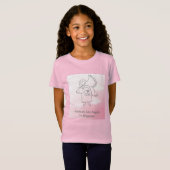 T-Shirt Express Fuzzy® Angel Dog Kid Rose (Devant entier)