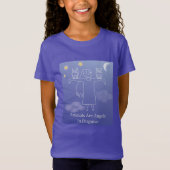 T-Shirt Express Fuzzy® Chouette Ange Enfant Violet (Devant)