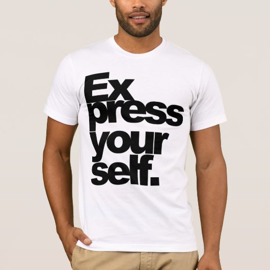 T-shirt "Express vous-même." Pièce en t (Devant)