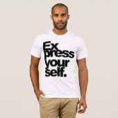 T-shirt "Express vous-même." Pièce en t (Devant entier)