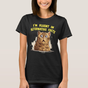 T-shirt Expression de chat heureux avec des idées de menso