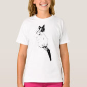 T-shirt Expression de chat posé (Devant)