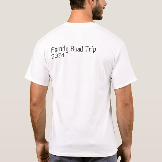T-shirt Expression Quirky Trippin Family All Black Text (Dos)