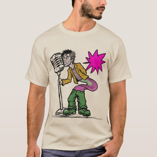 T-shirt Expressionnisme de chant rétro Art Design (Devant)