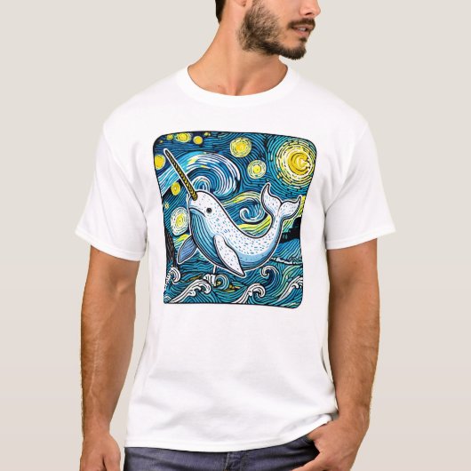 T-shirt Expressionnisme narval drôle (Devant)