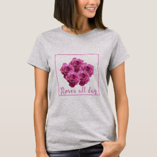 T-shirt Expressions drôles sur les roses et l'amour