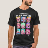 T-shirt Expressions D'Un Axolotl Moods Mexicain Marche F (Devant)