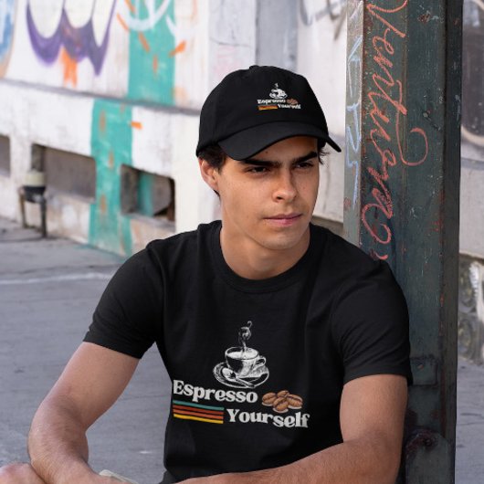 T-shirt Exprimez-vous Design Café Rétro
