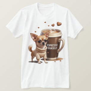 T-shirt Exprimez-vous – Édition Chihuahua Café