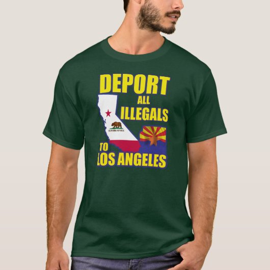 T-shirt Expulsez tous les Illegals à Los Angeles (Devant)
