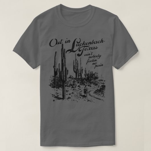 T-shirt Extérieur À Luckenbach Texas (Design devant)