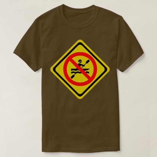 T-shirt Extérieur Amusant Pas De Kayak Bateau (Design devant)