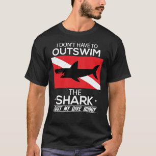 T-shirt Extérieur Baignade My Dive Buddy Funny Shark Plong