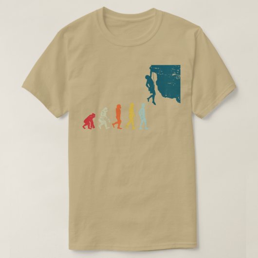 T-shirt Extérieur Climber Evolution Escalade cadeau (Design devant)