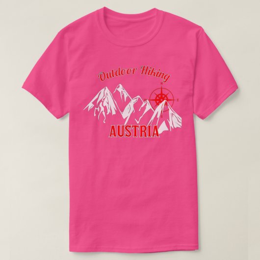 T-shirt Extérieur Randonnée Austria Mountain Compass (Design devant)