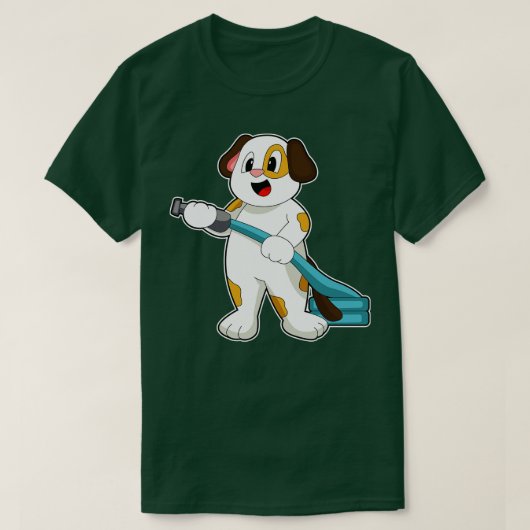 T-shirt Extincteur de pompier de chien (Design devant)