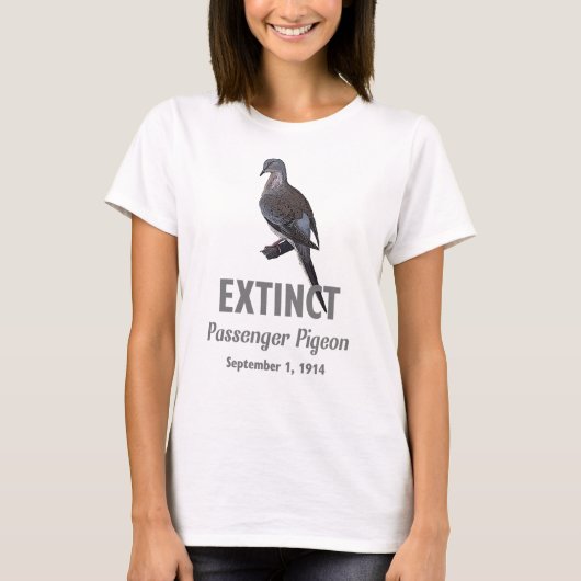 T-shirt Extinction de pigeon passager (Devant)