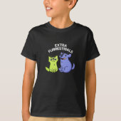 T-shirt Extra Furrestries Funky Alien Furry Pun Dark BG (Devant)