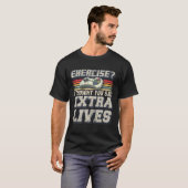 T-shirt Extra Lives Funky Video Game Contrôleur Retro Jeu (Devant entier)