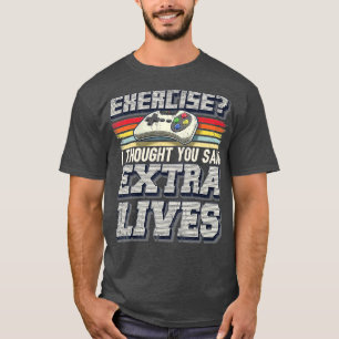 T-shirt Extra Lives Funky Video Game Controller Retro