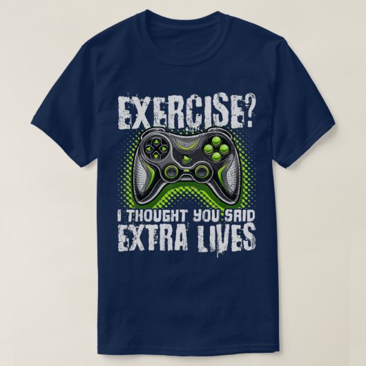 T-shirt Extra Lives Funny Video Game Controller Retro Boy (Design devant)
