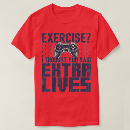 T-shirt Extra Lives Funny Video Game Controller Retro Boy (Design devant)