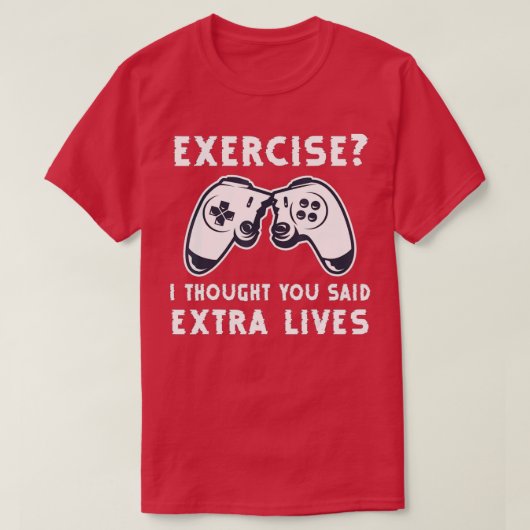 T-shirt Extra Lives Funny Video Game Controller Retro Boy (Design devant)