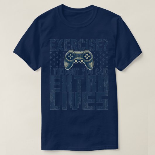 T-shirt Extra Lives Funny Video Game Controller Retro Boy (Design devant)