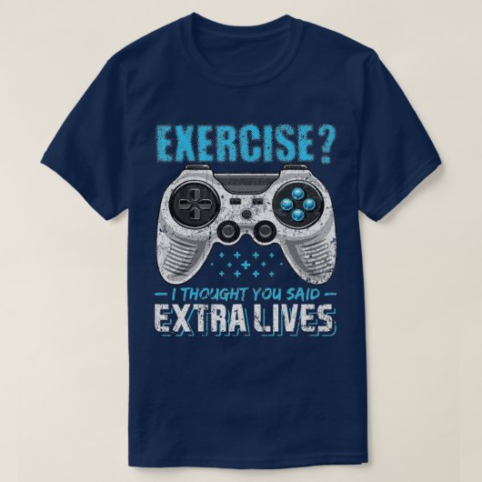 T-shirt Extra Lives Funny Video Game Controller Retro Boy (Design devant)
