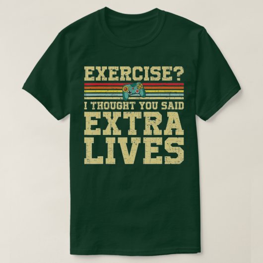 T-shirt Extra Lives Funny Video Game Controller Retro Boy (Design devant)