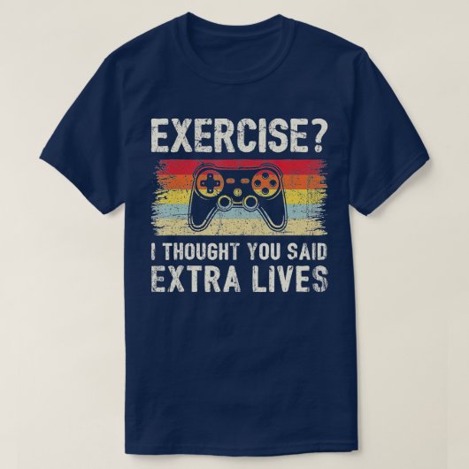 T-shirt Extra Lives Funny Video Game Controller Retro Boy (Design devant)