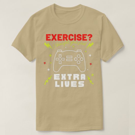 T-shirt Extra Lives Funny Video Game Controller Retro Boy (Design devant)