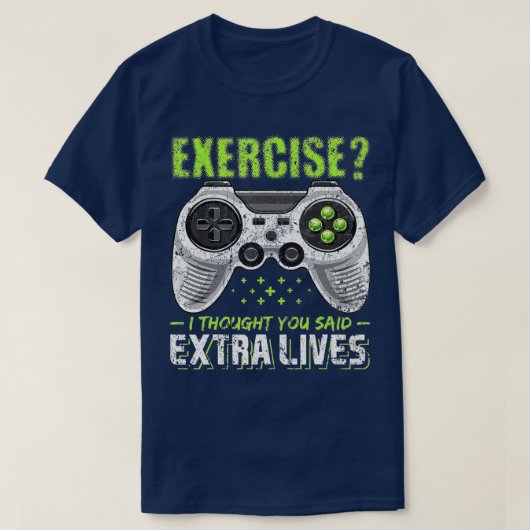 T-shirt Extra Lives Funny Video Game Controller Retro Boy (Design devant)