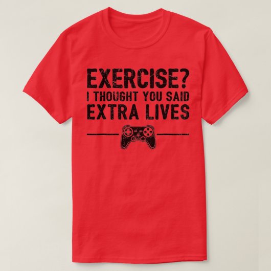 T-shirt Extra Lives Funny Video Game Controller Retro Boy (Design devant)