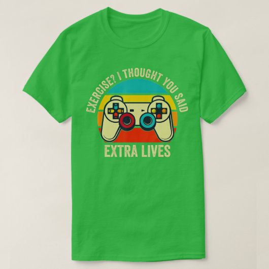 T-shirt Extra Lives Funny Video Game Controller Retro Boy (Design devant)